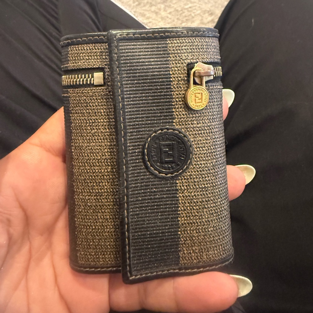 Fendi Black and Gold Key Holder